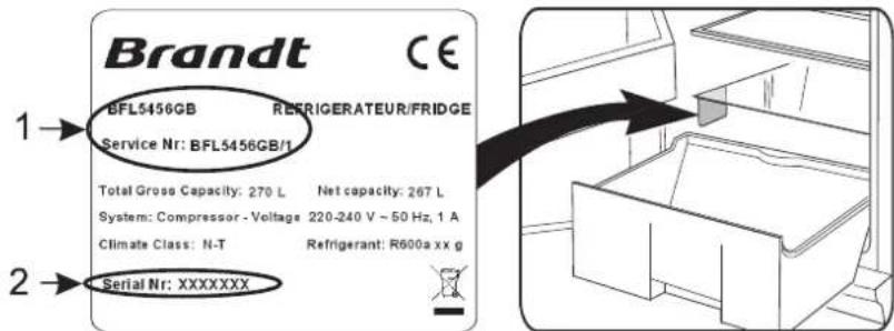BRANDT BFU5456GB - WARRANTY SE RVI CE - 1