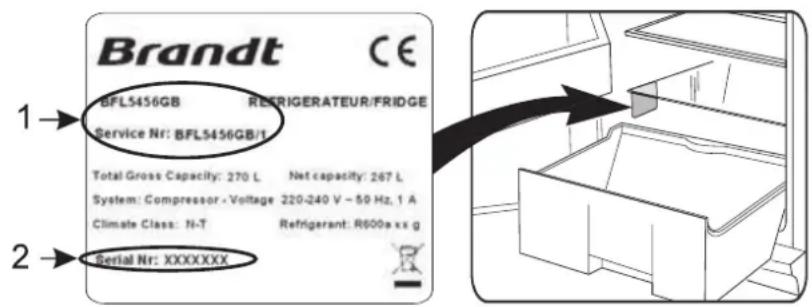 BRANDT BFU5456GB - GARANTIEDIENST - 1