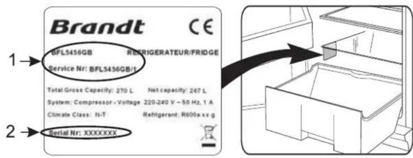 BRANDT BFU5636SX - SERVICE GARANTIE - 1