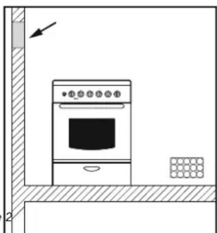 CANDY CCG5100SW1 - Scarico dei gas combusti - 2