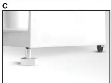 CANDY CCG5100SW1 - Piedini e ruote regolabili - 3