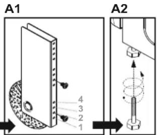 CANDY CCG5100SW1 - Ruedas y patas ajustables - 2