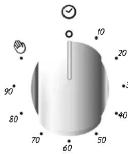 CANDY CCG5100SW1 - BENUTZUNG DES TIMERS FÜR BACKZEITENDE - 1