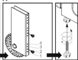 CANDY CCG5100SW1 - regelbare voetjes en wieltjes - 2