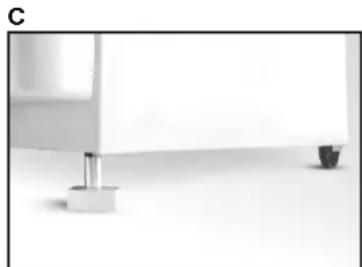 CANDY CCG5100SW1 - Roues ajustables et roues - 4