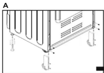 CANDY CCG5100SW1 - Roues ajustables et roues - 1