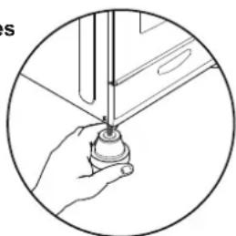 CANDY CCG5100SW1 - Roues ajustables - 1