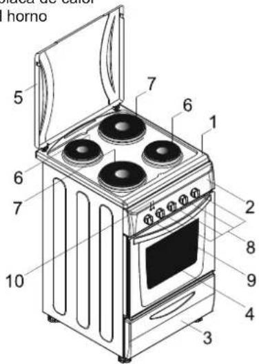 CANDY CCG5100SW1 - ASPECTO GENERAL Y DEFINICION DEL ELECTRODOMESTICO - 4
