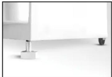 CANDY CCG5100SW1 - regelbare voetjes en wieltjes - 4