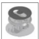 HOTPOINT CP 059 MD.3 (X) F - Replacing the independent "double flame" burner nozzles: - 1