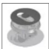 HOTPOINT CP 058 GT (X) F - Replacing the independent "double flame" burner nozzles: - 1