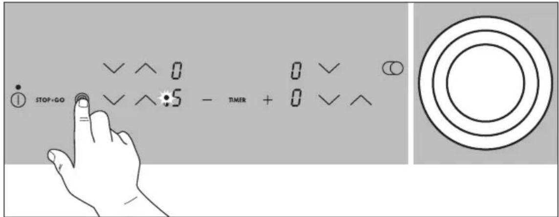 AEG-ELECTROLUX 76301 KF - Driekrings-kookzone in- en uitschakelen - 3