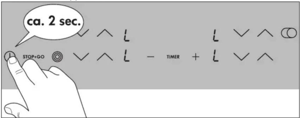 AEG-ELECTROLUX 76301 KF - Switch on the appliance. - 1