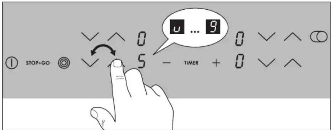AEG-ELECTROLUX 76301 KF - Sélection de la puissance de chauffe - 1