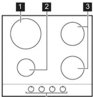 AEG-ELECTROLUX HG654320UM - Description de la table de cuisson - 1