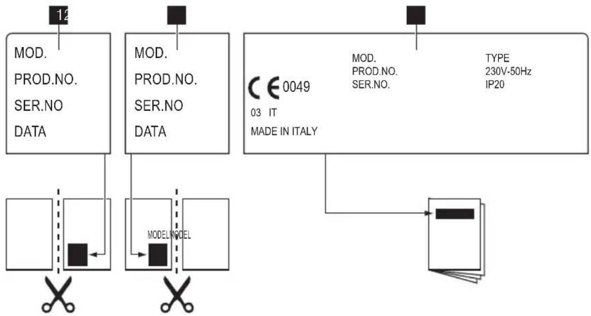 AEG-ELECTROLUX HG654320UM - Labels supplied with the accessories bag - 1