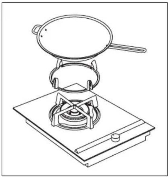 AEG-ELECTROLUX HC411520GB - Utilisation du support de wok - 1