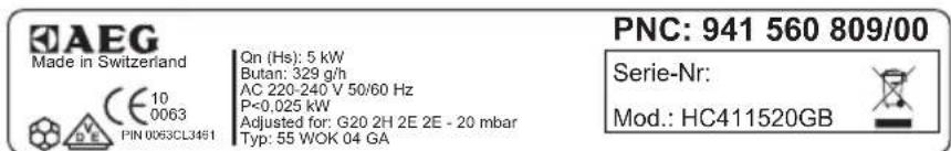 AEG-ELECTROLUX HC411520GB - WARNING! - 2