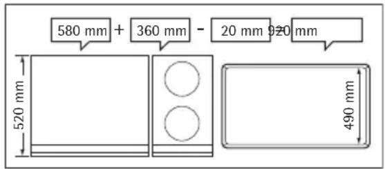 AEG-ELECTROLUX HC411520GB - Arbeitsplattenausschnitt - 1