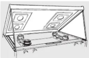 DANBY DR240WGLPC - LIFT-UP COOKTOP (on models with standard twin burners) - 1