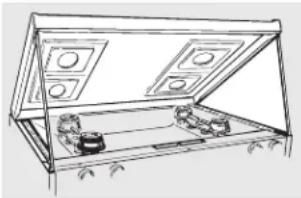 DANBY DR240WGLPC - ELEVADOR DE LA ESTUFA (en modelos con quemadores gemelos estándar) - 1