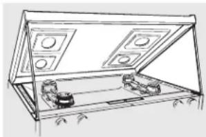 DANBY DR240WGLPC - SURFACE DE CUISSON RELEVABLE (sur les modèles de brûleurs jumelles standard) - 1