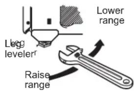 DANBY DR240WGLPC - LEVELING THE RANGE - 1