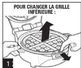 HAMILTON BEACH Breakfast Master 26046 - Comment changer les grilles de cuisson (suite) - 1