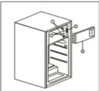 PKM KS 120.4 - Changer le côté d'ouverture de la porte de l'appareil (seulement pour désignation d'appareil ks-120.4a+ EB) - 2