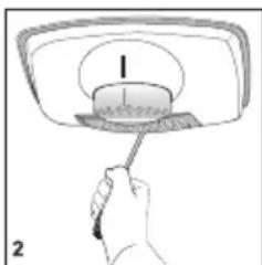 BLOMBERG KNM 1551 IF - Substituição da lampada interior - 2