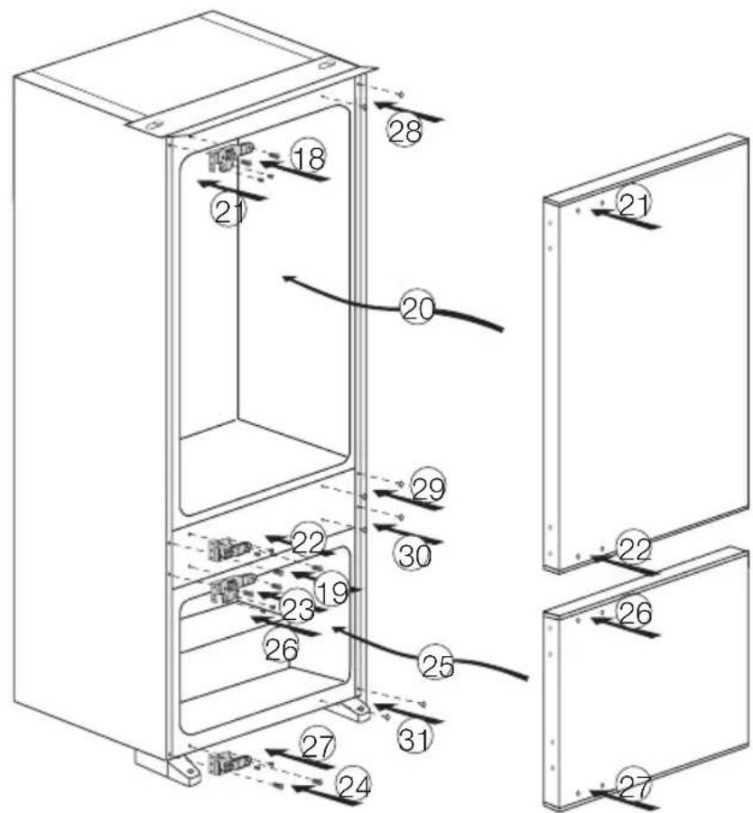 BLOMBERG KNM 1551 IF - Změna dvířek - 2