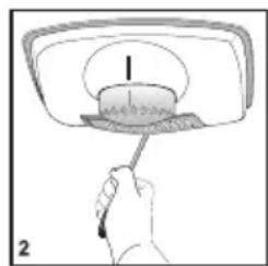 BLOMBERG KNM 1551 IF - Byte av innerbelysningen glödlampa - 2