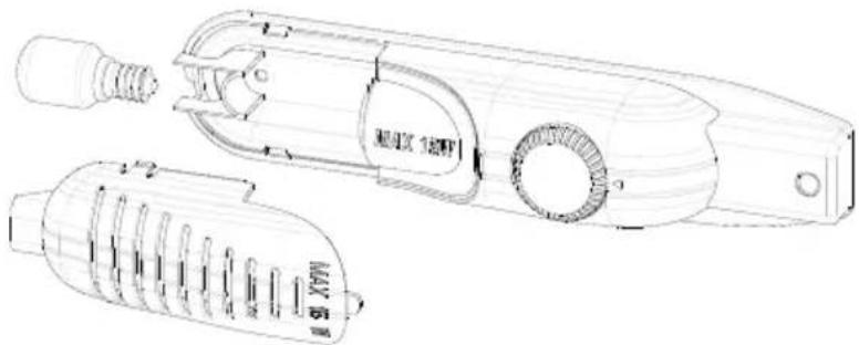 CONTINENTAL EDISON CE1DL204E - Para reemplazar la bombilla del compartimento frigorífico: - 1