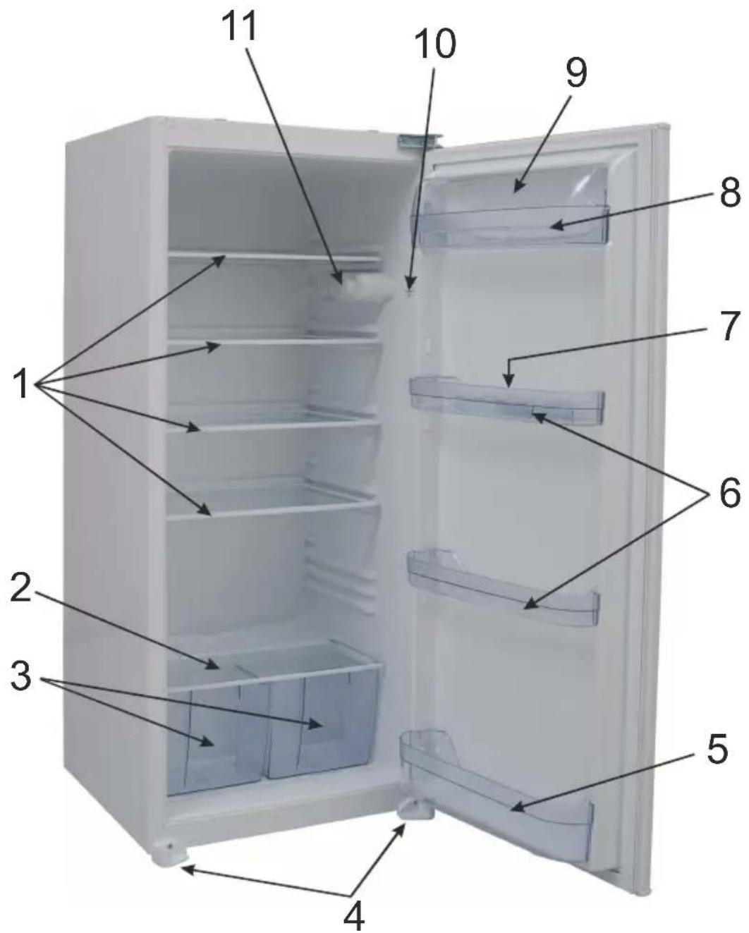 CONTINENTAL EDISON CE1DL204E - PARTS OF THE APPLIANCE AND THE COMPARTMENTS - 1