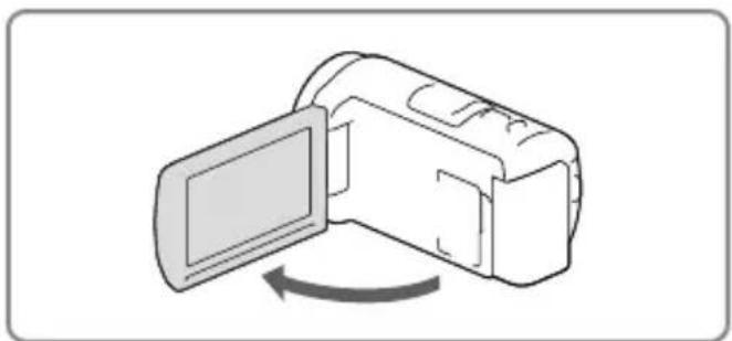 SONY HDRPJ430E - Einschalten des Geräts und einstellen von Datum und Uhrzeit - 1