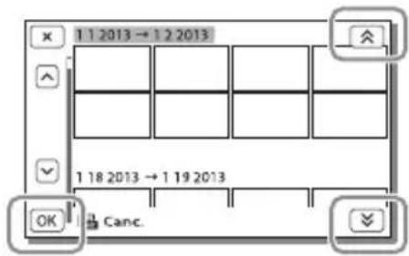 SONY HDRPJ430E - Per cancellare contemporaneamente tutti i filmati o tutte le foto nella data selezionata - 1