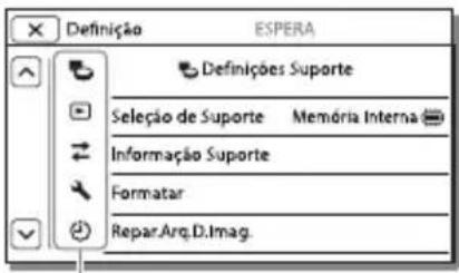 SONY HDRPJ430E - Para encontrar rapidamente uma opção de menu - 1