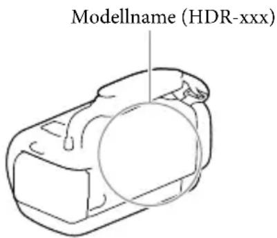 SONY HDRPJ430E - So überprüfen Sie die Modellbezeichnung Ihres Camcorders - 1