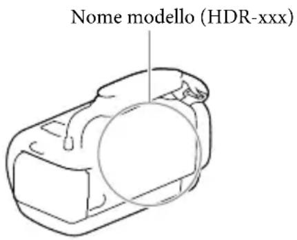 SONY HDRPJ430E - Per controllare il nome del modello della videocamera - 1