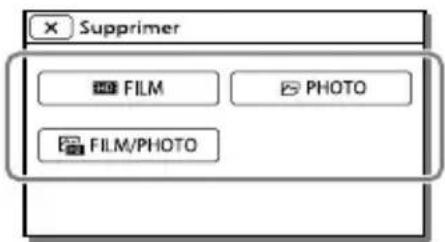SONY HDRPJ430E - Suppression de films ou de photos - 1