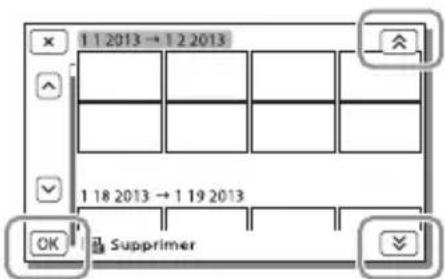 SONY HDRPJ430E - Pour effacer tous les films/toutes les photos d'une date sélectionnée simultanément - 1