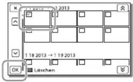 SONY HDRPJ430E - Löschen von Filmen und Fotos - 2