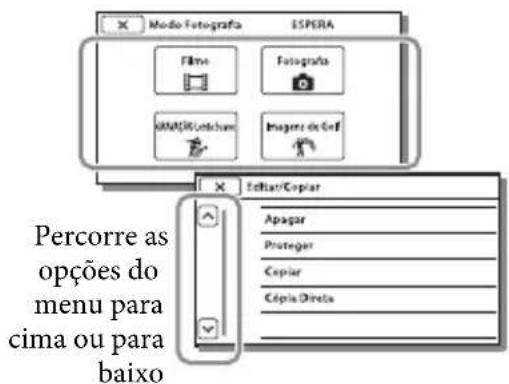 SONY HDRPJ430E - Utilizar os menus - 2