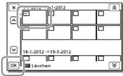 SONY HDRCX270E - Löschen von Filmen und Fotos - 2