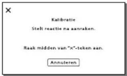 SONY HDRCX270E - Aanpassing van het aanraakschembediening ([Kalibratie]) - 1