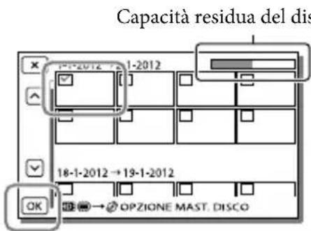 SONY HDRCX270E - Per eseguire la funzione [OPZ. MAST. DISCO] - 1