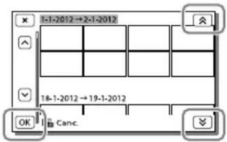 SONY HDRCX270E - Per cancellare contemporaneamente tutti i filmati o tutte le Foto nella data selezionata - 1