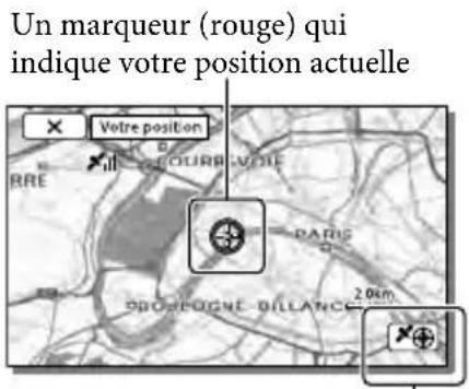 SONY HDRCX270E - Obtention d'une carte de votre position actuelle (mode de priorité de triangulation) - 1