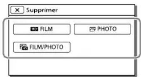 SONY HDRCX270E - Suppression de films ou de photos - 1