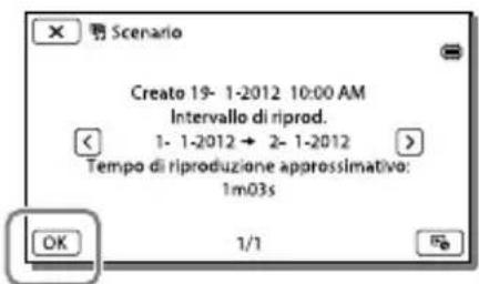 SONY HDRCX270E - Per riproduire uno scenario salvato - 1